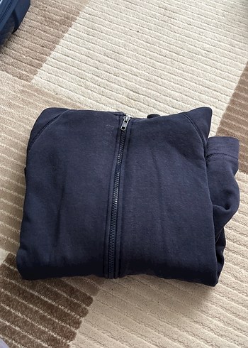 Gri Kapüşonlu Fermuarlı kadınSweatshirt - Görsel 8