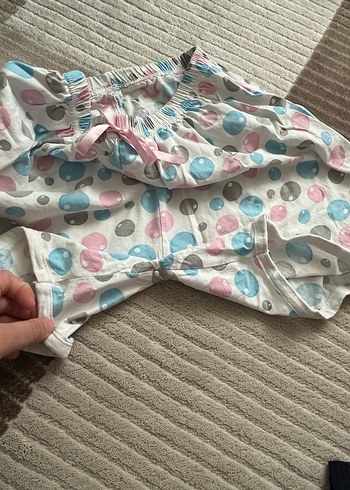 Pastel Renkli Puantiyeli Pamuklu Kız Şortu - Görsel 3