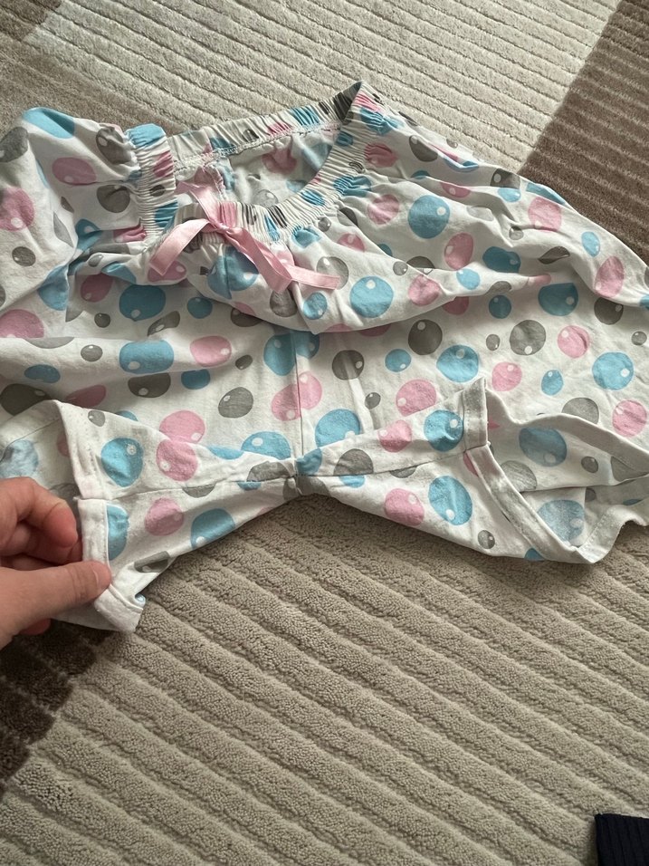 Pastel Renkli Puantiyeli Pamuklu Kız Şortu - Görsel 3