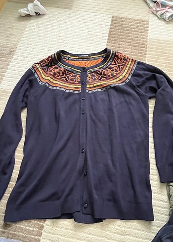 Nakışlı Bohem Kadın Triko Kazak - Görsel 4