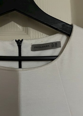 Kemer Detaylı Beyaz Midi Kalem Elbise - Görsel 3