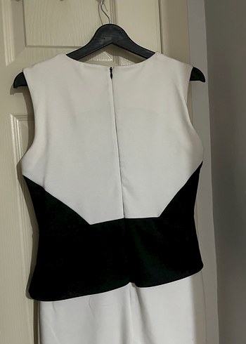 Kemer Detaylı Beyaz Midi Kalem Elbise - Görsel 6