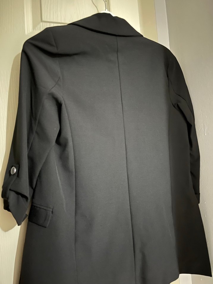 Siyah Düğmeli Kadın Blazer Ceket - Görsel 3