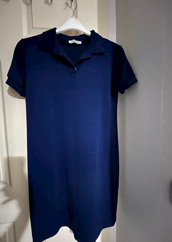 Lacivert Midi Günlük Elbise - Görsel 3