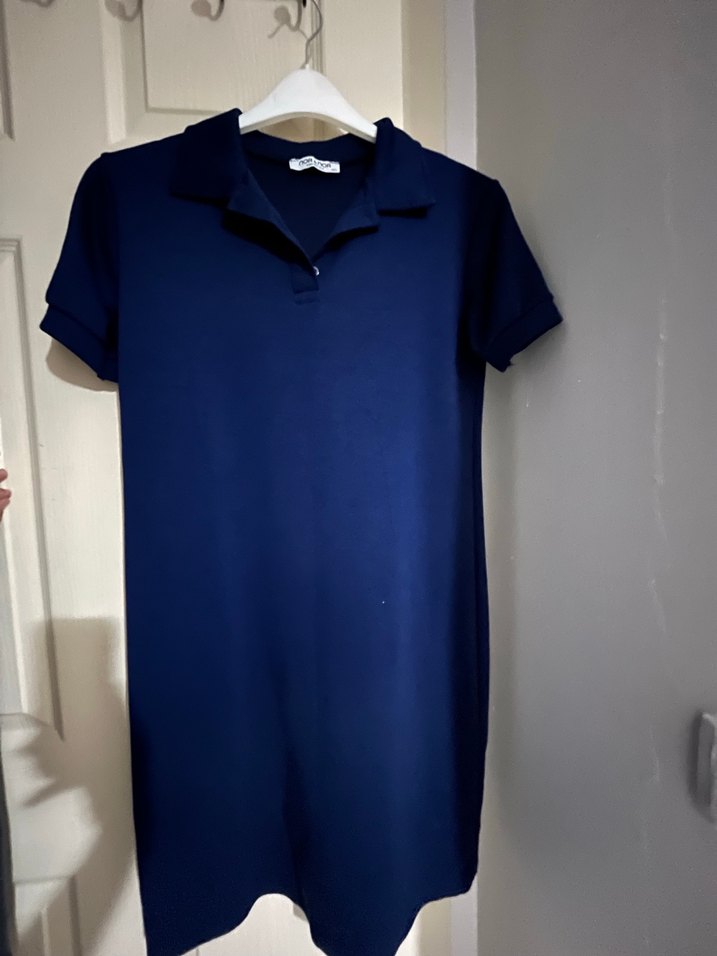 Lacivert Midi Günlük Elbise - Görsel 3