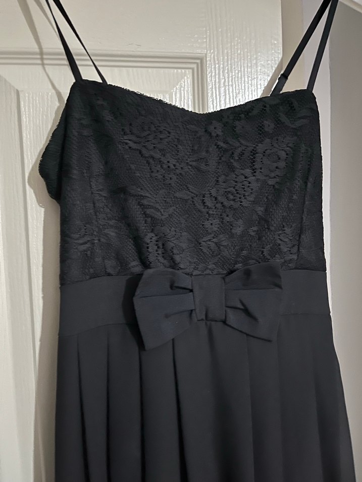 Siyah Straplez Drapeli Midi Elbise - Görsel 2