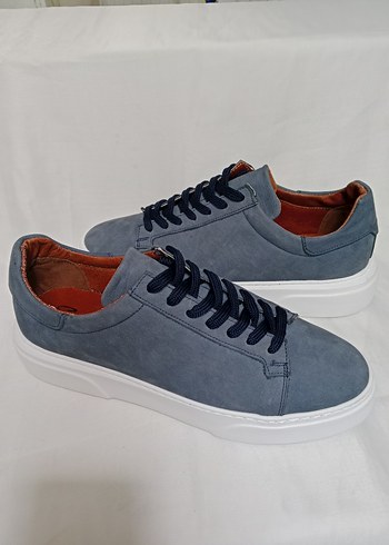 Mavi Süet Erkek Spor Ayakkabı - Görsel 2