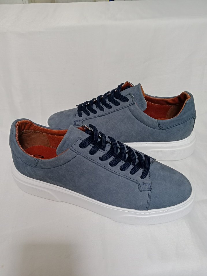 Mavi Süet Erkek Spor Ayakkabı - Görsel 2