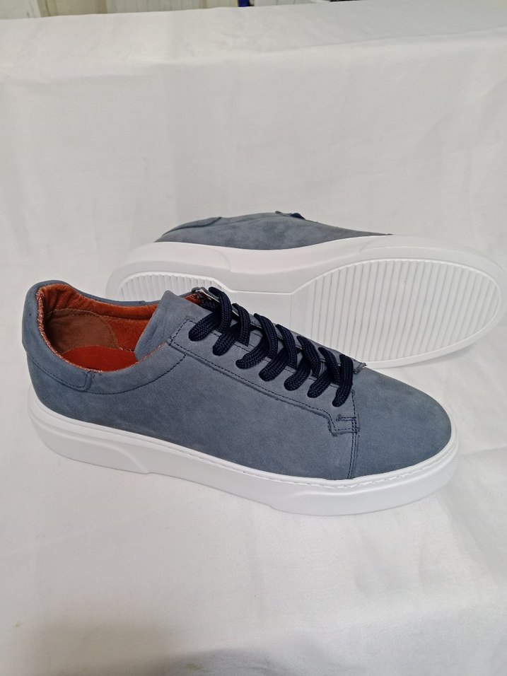 Mavi Süet Erkek Spor Ayakkabı - Görsel 3