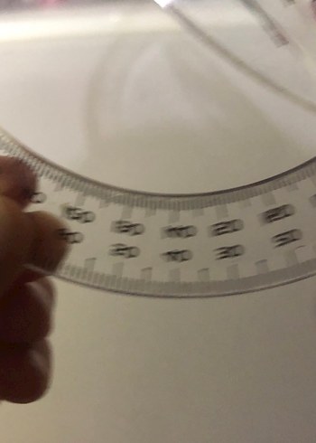 Yarı Daire Gri Beyaz Açı Ölçer - Görsel 8