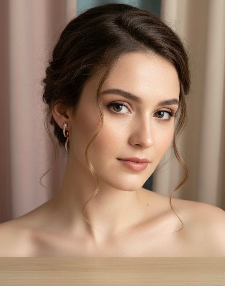 Bej Yılan Desenli Midi Küpe - Görsel 2