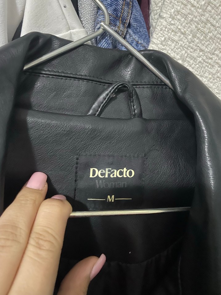 Siyah Deri Biker Ceket - Görsel 3