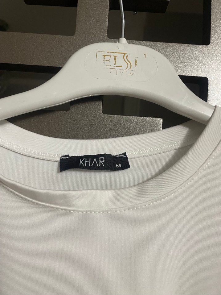 Beyaz Mini Tişört Elbise - Görsel 2