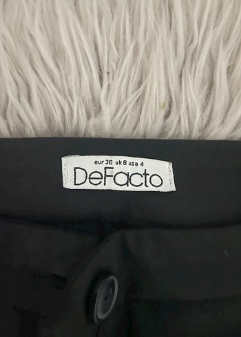 Düz Siyah Kadın Kumaş Pantolon - Görsel 2