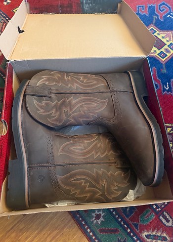 Kahverengi Vintage erkek  Botları Tokalı Blok Topuk - Görsel 4