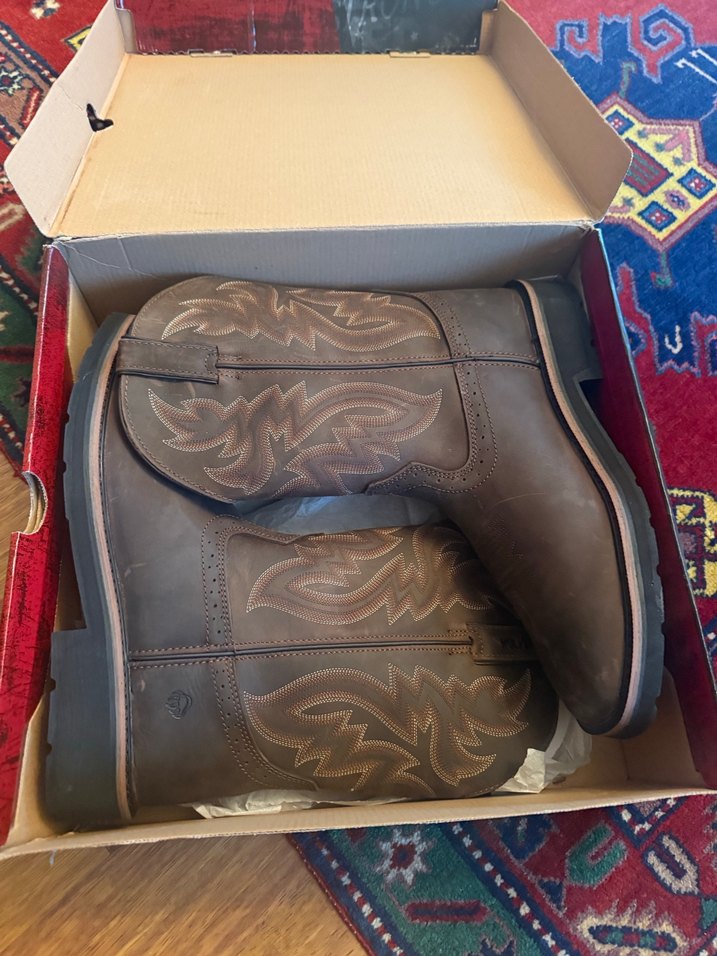 Kahverengi Vintage erkek  Botları Tokalı Blok Topuk - Görsel 4