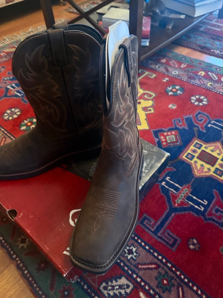 Kahverengi Vintage erkek  Botları Tokalı Blok Topuk - Görsel 5