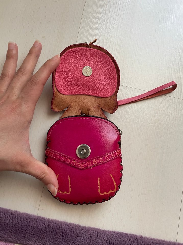 Renkli Kedi Figürlü Deri Küçük Çanta - Görsel 3