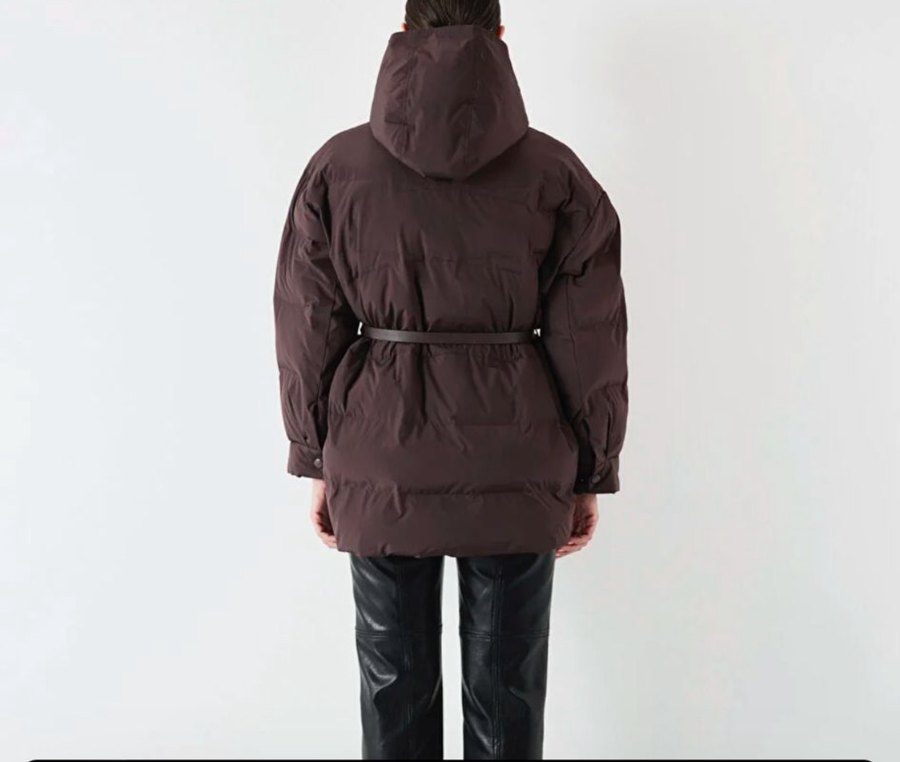 İpekyol Kemerli Kapüşonlu Mont - Görsel 2