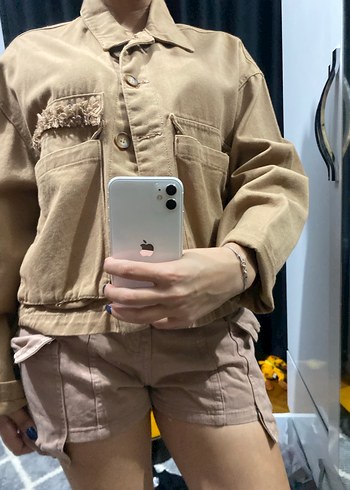 Dilvin Bej Midi Kadın Denim Ceket