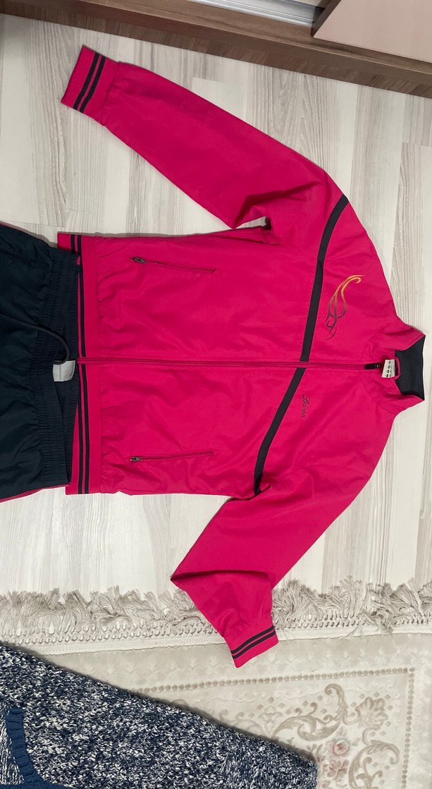 KadınFermuarlı Pembe-gri Eşofman Takımı - Görsel 3