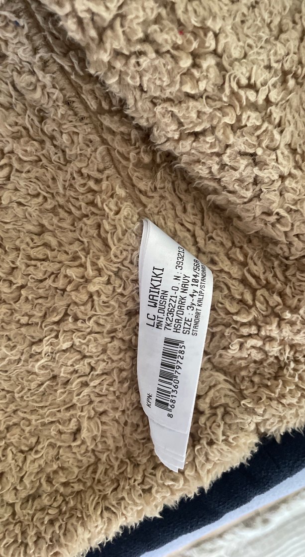 Düğmeli lacivert Erkek Çocuk Yün Kaban - Görsel 5