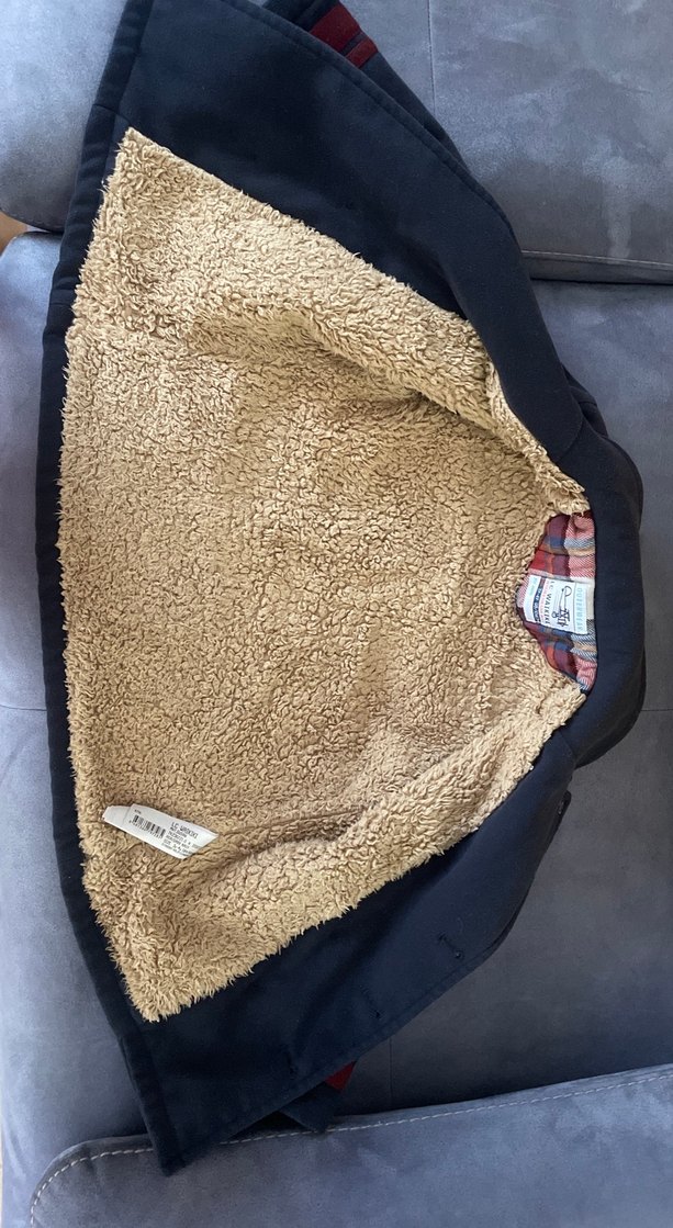 Düğmeli lacivert Erkek Çocuk Yün Kaban - Görsel 3