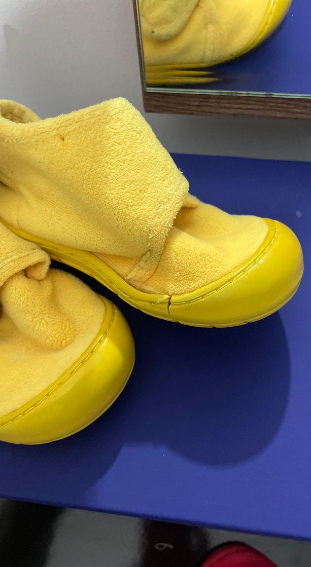 Kız Çocuk Sarı Sıcak Terlikler Velcro - Görsel 4