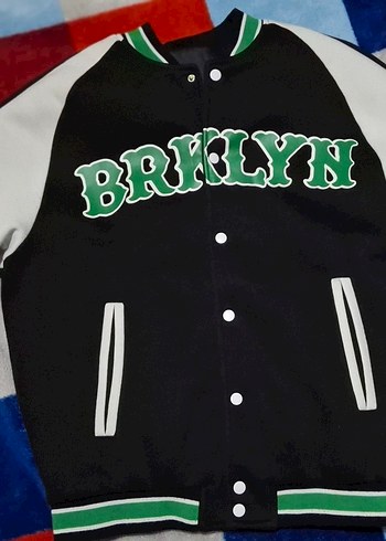 Düğmeli Çok Renkli Erkek Bomber Ceket - Görsel 3