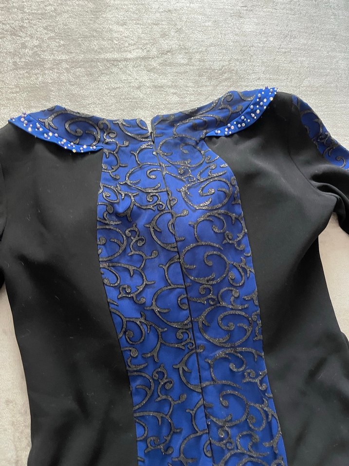 Uzun Lacivert Drapeli Abiye - Görsel 2