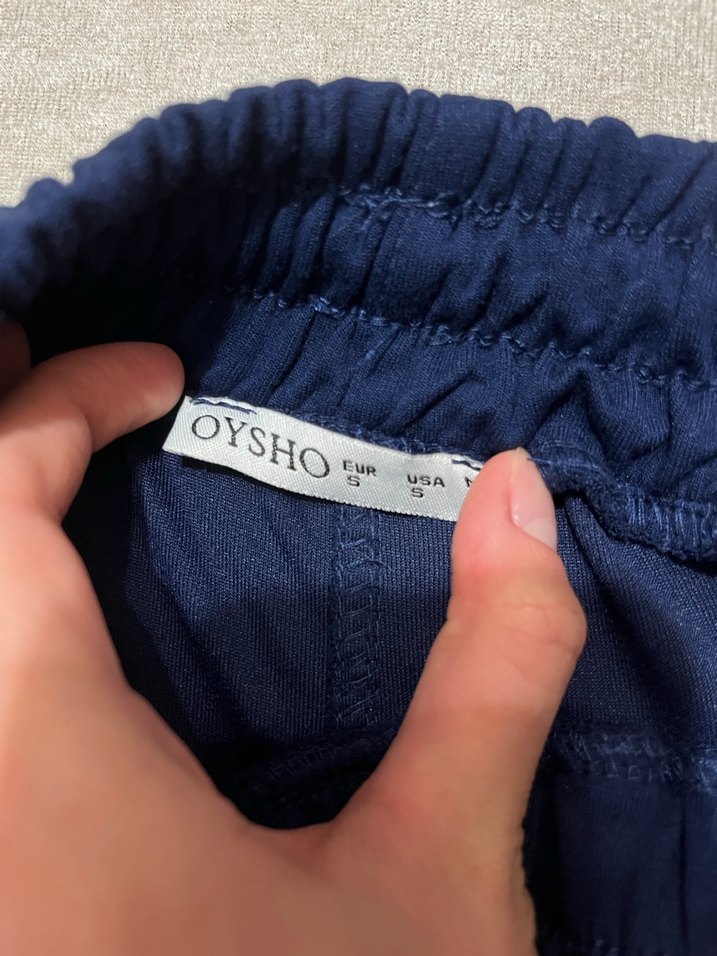 Lacivert Oysho Kadın Rahat Kesim Eşofman Altı - Görsel 3