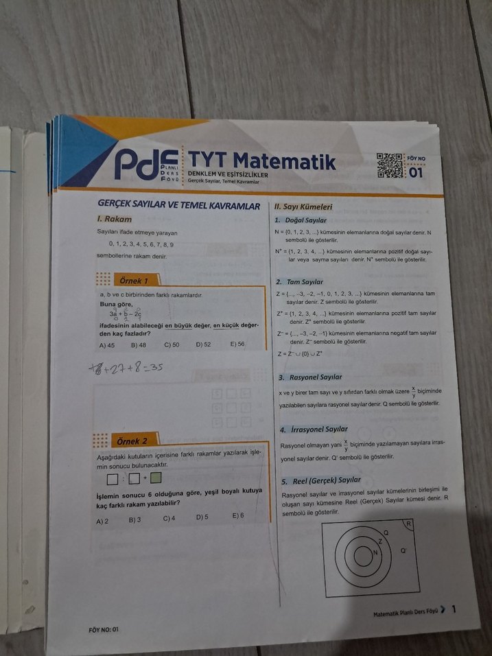TYT Matematik Planlı Ders Föyü PDF 512 Sayfa - Görsel 3