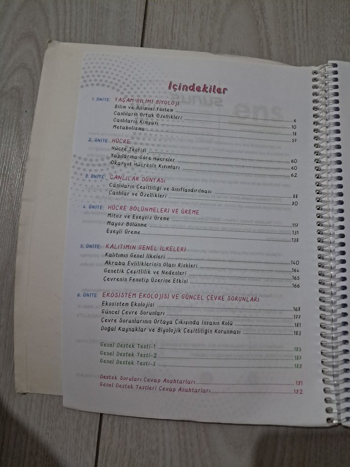 TYT Biyoloji Destek Defterim - Görsel 2