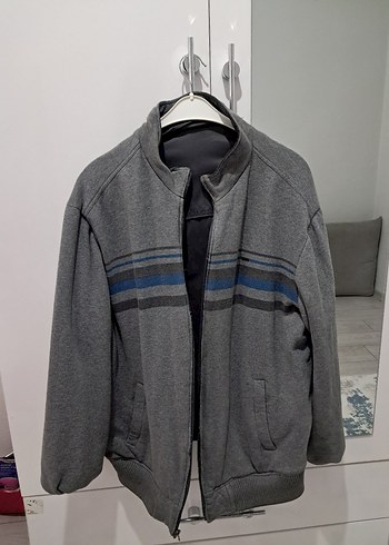 Gri Yüksek Yakalı Erkek Ceket - Görsel 3