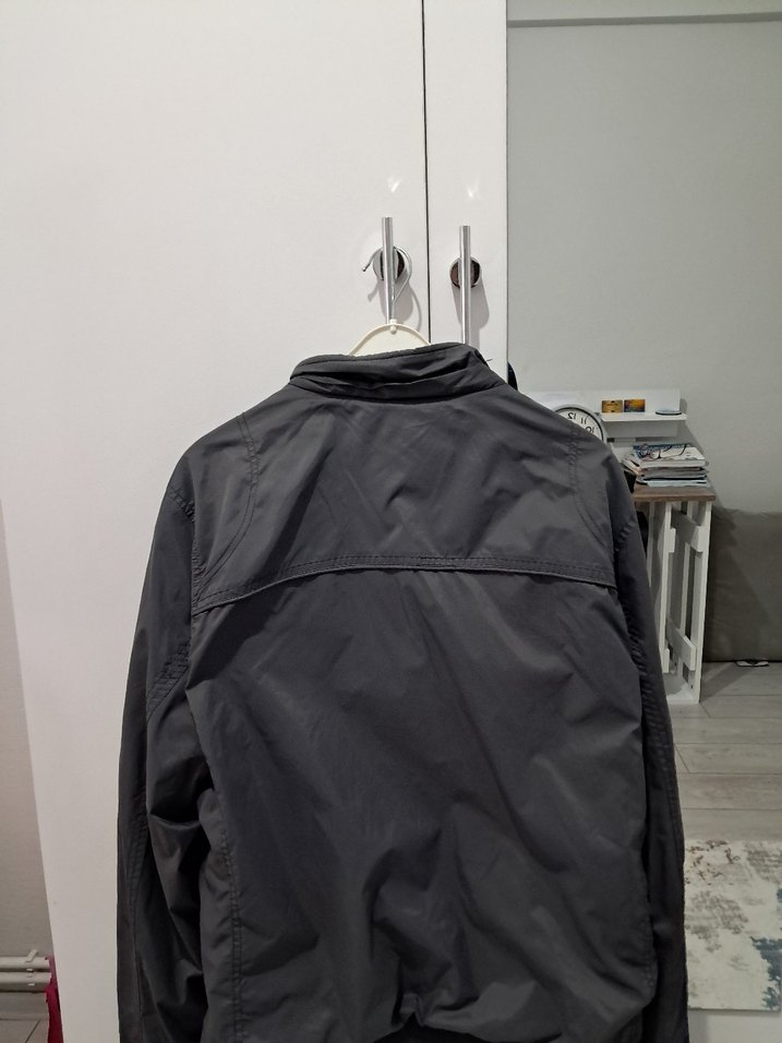 Gri Yüksek Yakalı Erkek Ceket - Görsel 2