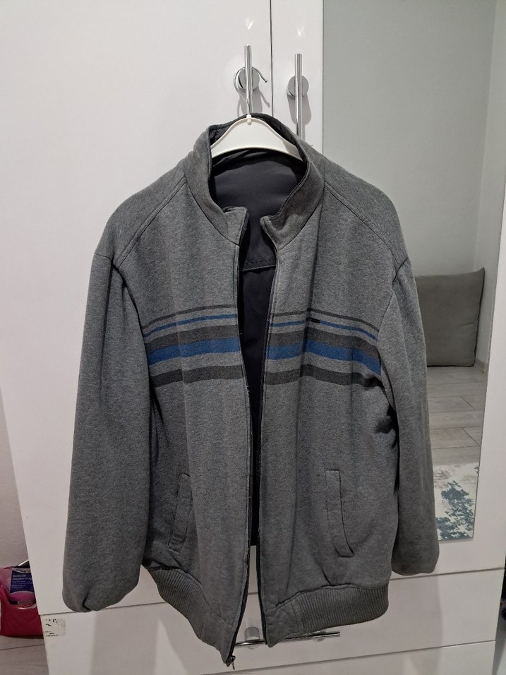 Gri Yüksek Yakalı Erkek Ceket - Görsel 3