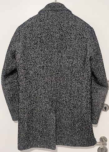 Gri Erkek Midi Yün Kaban 50 beden - Görsel 4