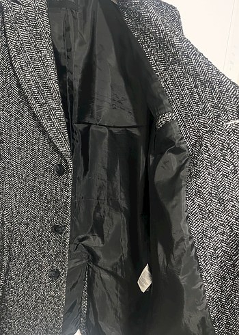 Gri Erkek Midi Yün Kaban 50 beden - Görsel 3