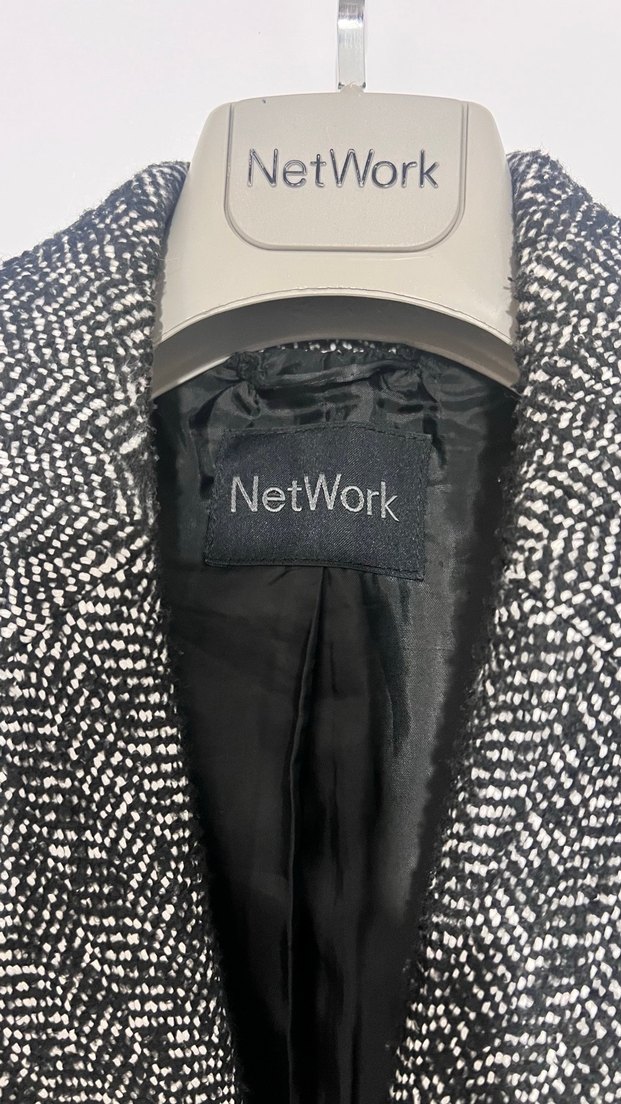 Gri Erkek Midi Yün Kaban 50 beden - Görsel 2