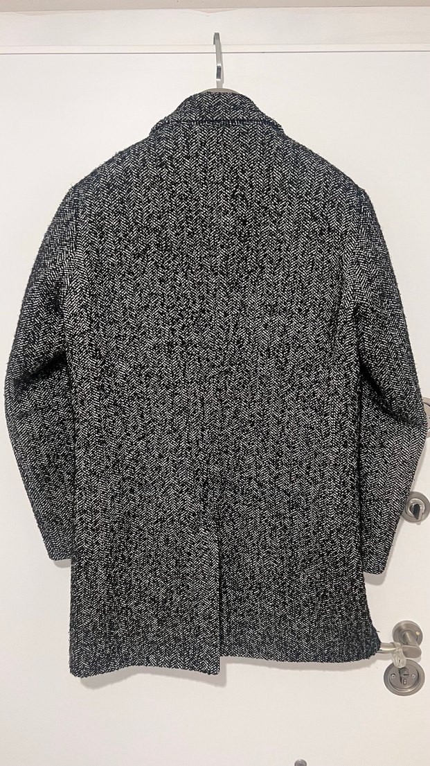 Gri Erkek Midi Yün Kaban 50 beden - Görsel 4