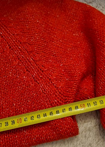 Kırmızı Triko Kadın Kazak - Görsel 6