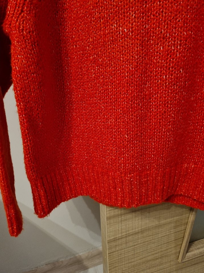 Kırmızı Triko Kadın Kazak - Görsel 3