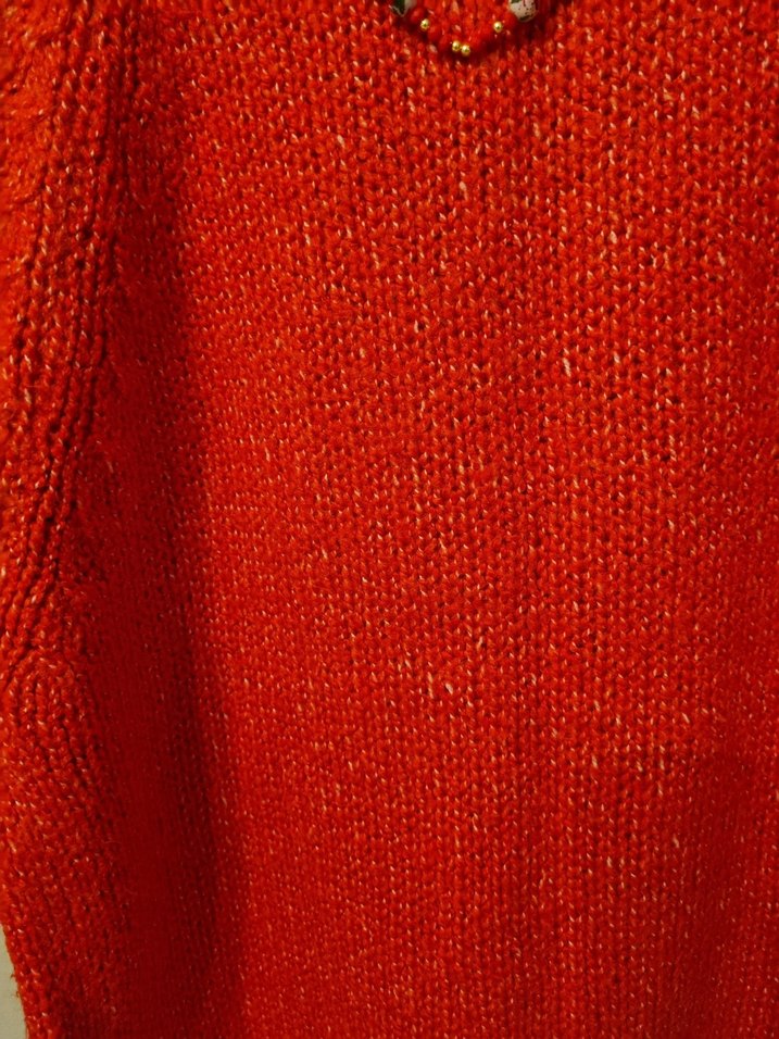 Kırmızı Triko Kadın Kazak - Görsel 4