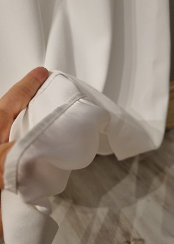 Beyaz Midi elbise - Görsel 3