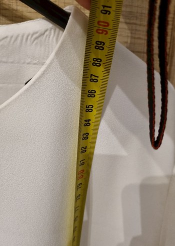 Beyaz Midi elbise - Görsel 7