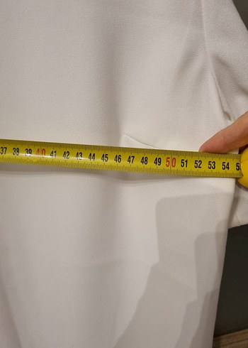 Beyaz Midi elbise - Görsel 6