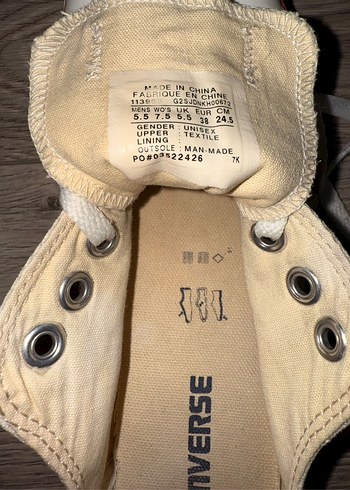 38 Beden beyaz Renk Orijinal Converse Beyaz All Star İnce Taban Ayakkabı