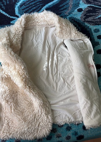 Bohem Tarzı Beyaz Kürklü Kız çocuk  Yelek - Görsel 2