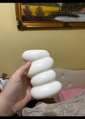 Beyaz Modern Vazo - Görsel 3