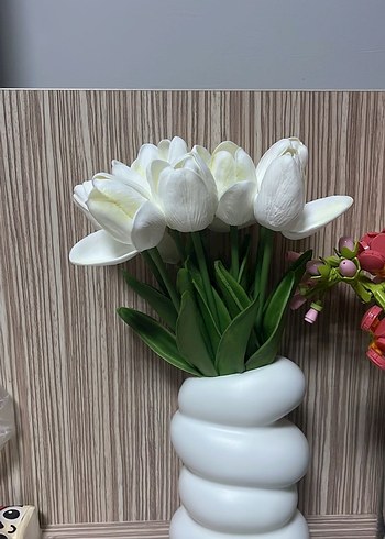 Beyaz Modern Vazo - Görsel 2